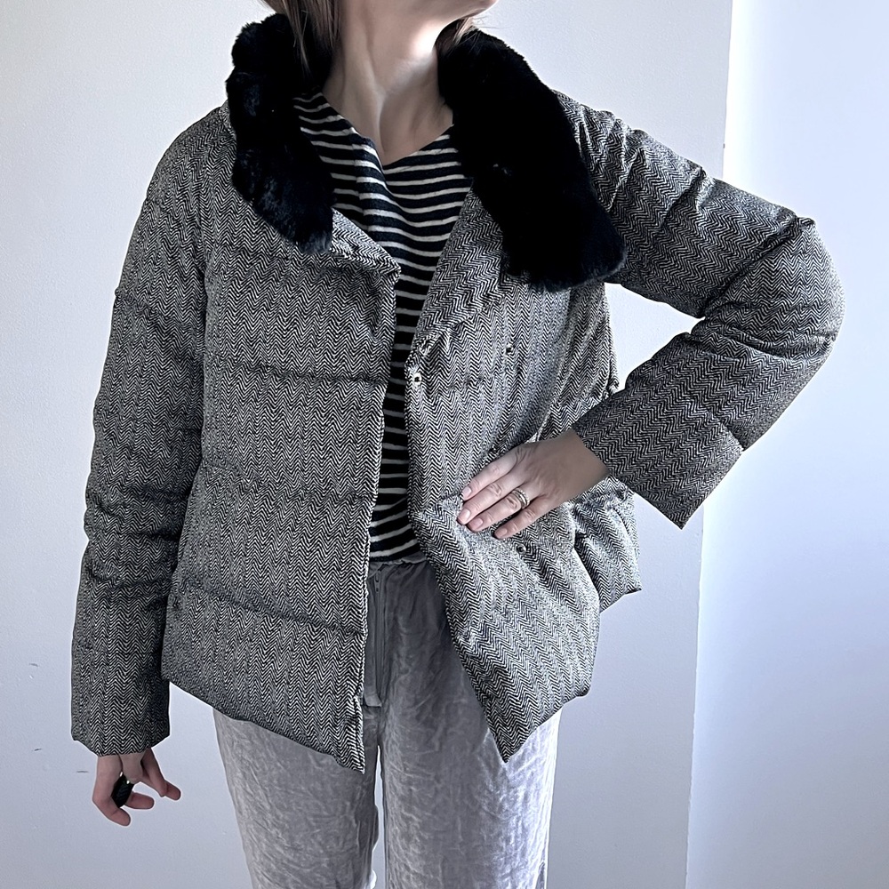 MaxMara Studio // Puffer Jacket w. Imitation Fur Collar - Picture 4 of 12